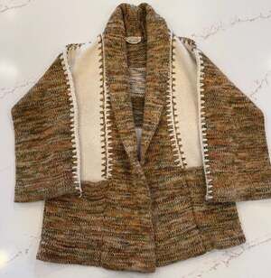 Vintage 70s Style Shawl Collar Cardigan | Kimlon R.E.K. Handicrafts | Whipstitch